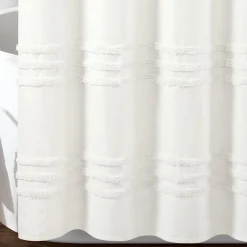 Boho Kendra Tufted Yarn Dyed Recycled Cotton Blend Shower Curtain