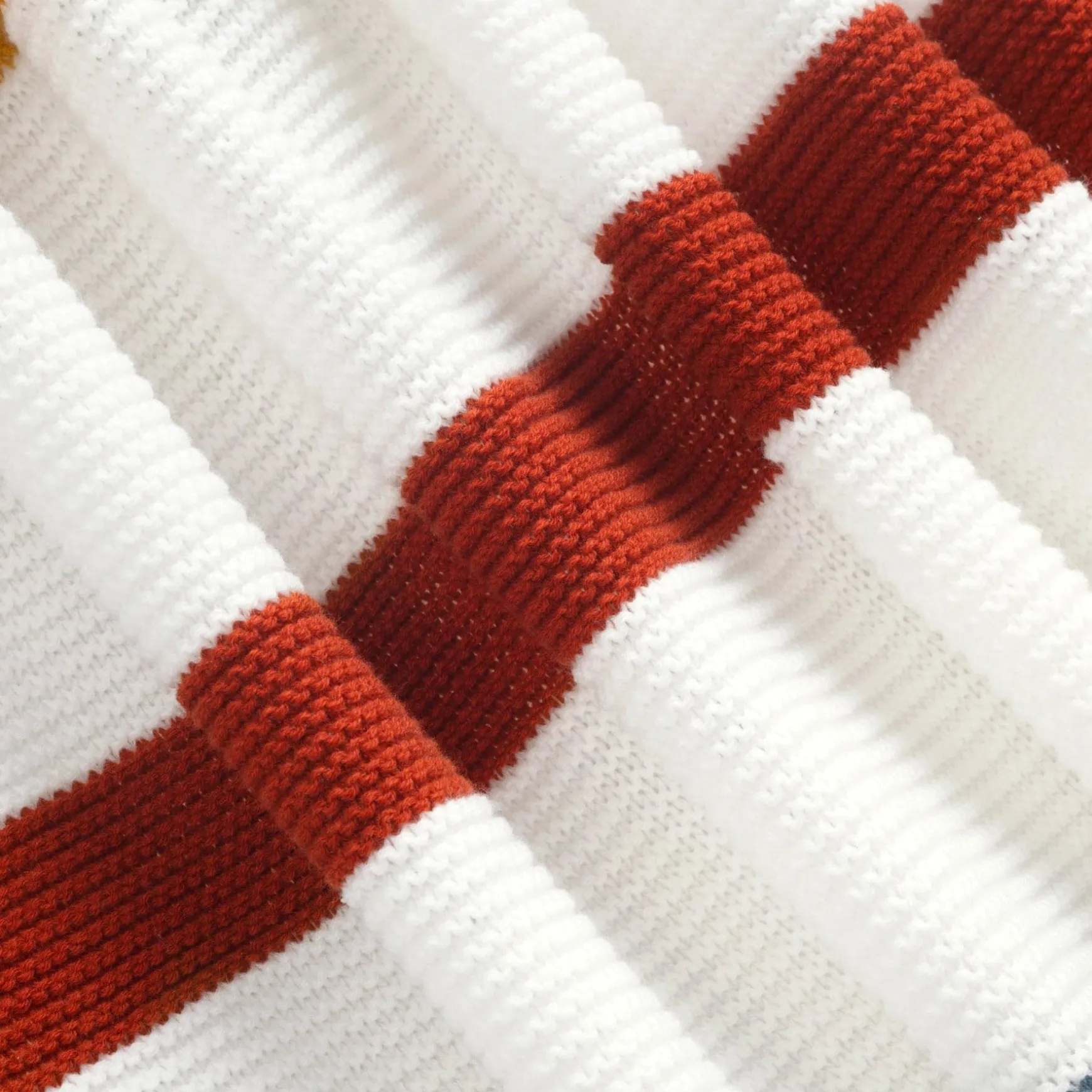 Boho Knitted Braided Tassel Throw