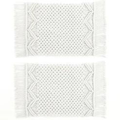 Boho Macrame Indoor/Outdoor Placemat 2-Pack Set