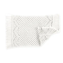 Boho Macrame Indoor/Outdoor Placemat 2-Pack Set