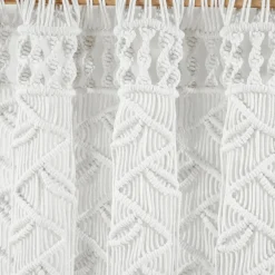 Boho Macrame Leaf Cotton Window Curtain