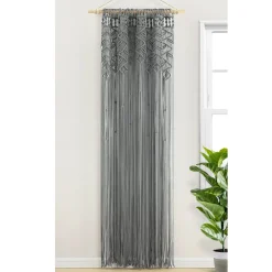 Boho Macrame Leaf Cotton Window Curtain