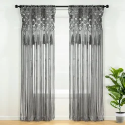 Boho Macrame Tassel Cotton Window Curtain