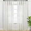 Boho Macrame Textured Cotton Window Curtain