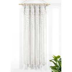 Boho Macrame Textured Cotton Window Curtain