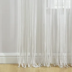Boho Macrame Textured Cotton Window Curtain
