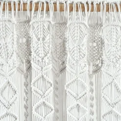 Boho Macrame Textured Cotton Window Curtain