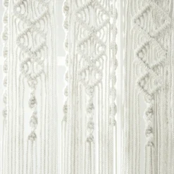 Boho Macrame Textured Indoor/Outdoor Window Curtain