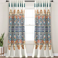 Boho Medallion Window Curtain Panel Set