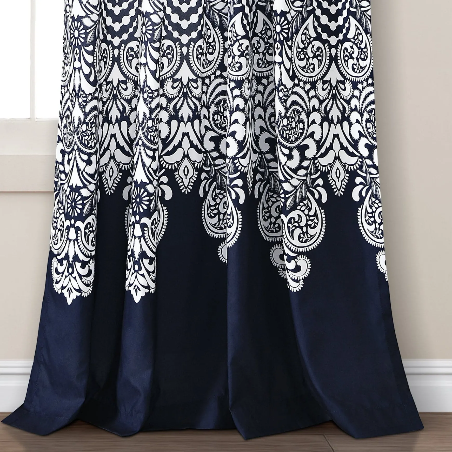 Boho Medallion Window Curtain Panel Set