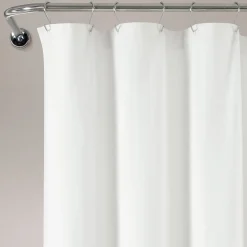 Boho Polka Dot Yarn Dyed Recycled Cotton Blend Shower Curtain