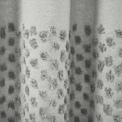 Boho Polka Dot Yarn Dyed Recycled Cotton Blend Shower Curtain