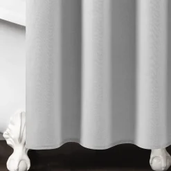 Boho Pom Pom Tassel Faux Linen Shower Curtain