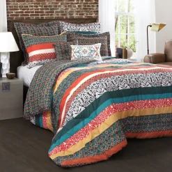 Boho Stripe 7 Piece Comforter Set