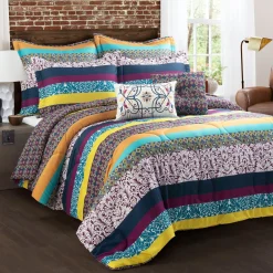 Boho Stripe 7 Piece Comforter Set