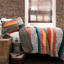 Boho Stripe 3 Piece Quilt Set