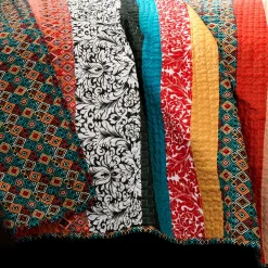 Boho Stripe 3 Piece Quilt Set