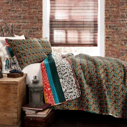 Boho Stripe 3 Piece Quilt Set