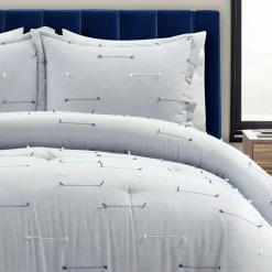 Boho Stripe Clip Jacquard 3 Piece Comforter Set