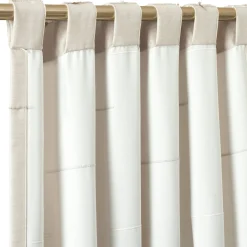 Boho Stripe Clip Jacquard Window Curtain Panel Set