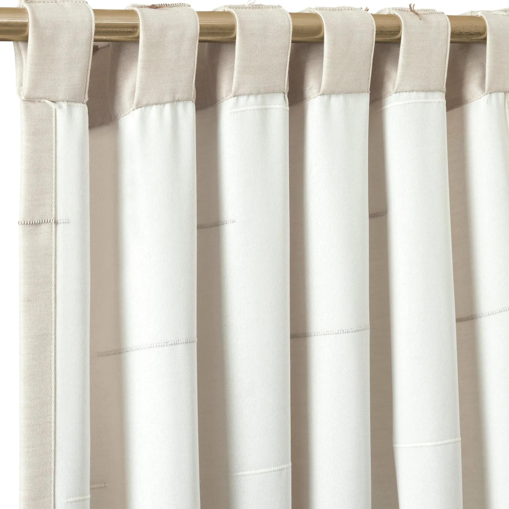 Boho Stripe Clip Jacquard Window Curtain Panel Set