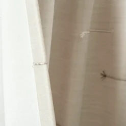 Boho Stripe Clip Jacquard Window Curtain Panel Set