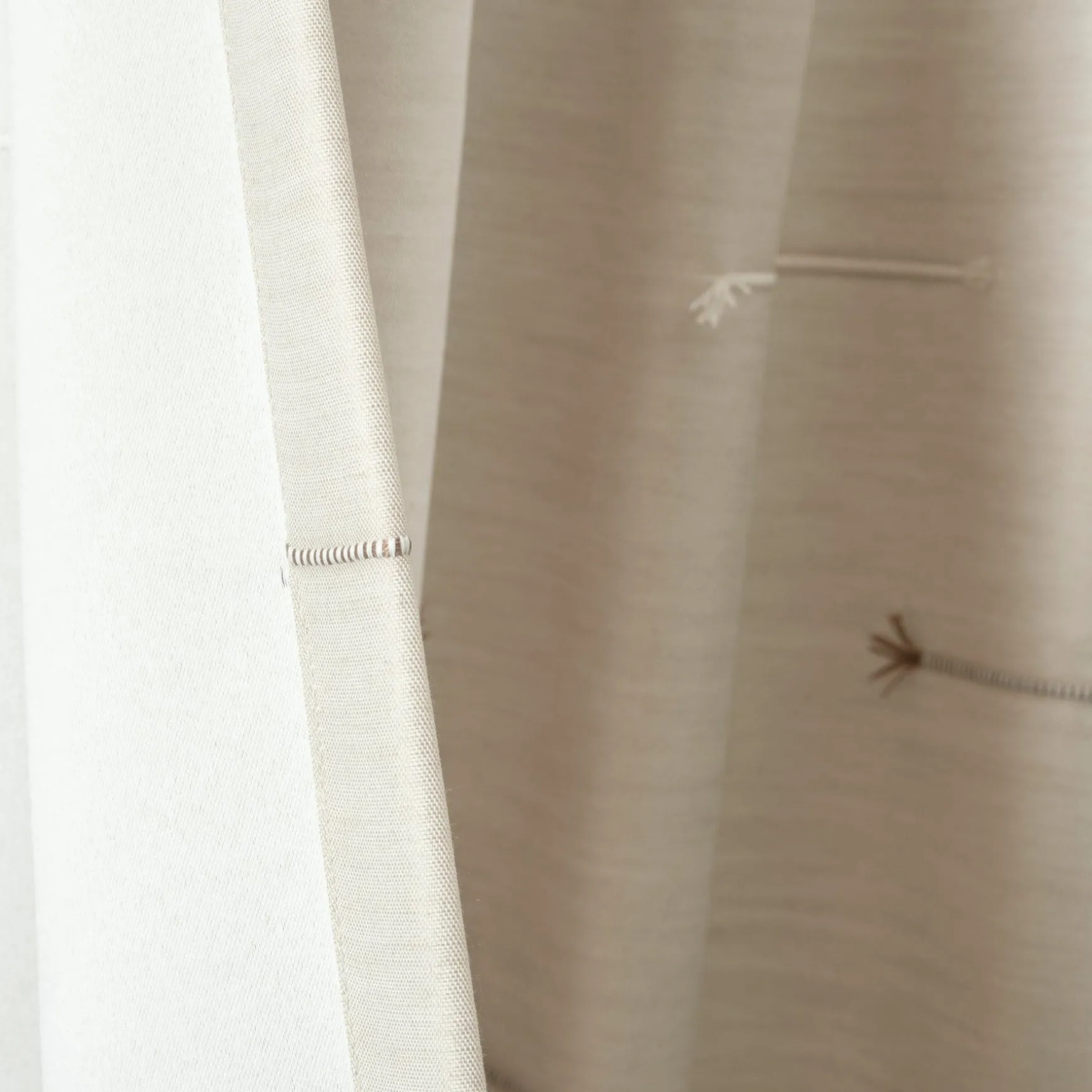 Boho Stripe Clip Jacquard Window Curtain Panel Set