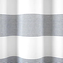 Boho Tassel Stripe Yarn Dyed Recycled Cotton Blend Shower Curtain