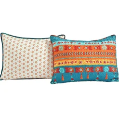 Boho Watercolor Border Quilt 3 Piece Set