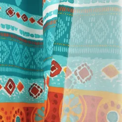 Boho Watercolor Border Shower Curtain