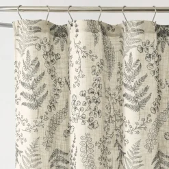 Botanical Dreams Linen Textured Shower Curtain
