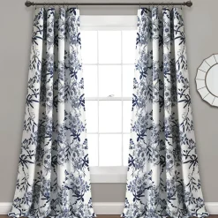 Botanical Garden Light Filtering Window Curtain Panel Set