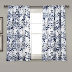 Botanical Garden Light Filtering Window Curtain Panel Set