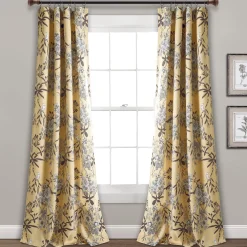 Botanical Garden Light Filtering Window Curtain Panel Set