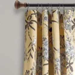 Botanical Garden Light Filtering Window Curtain Panel Set