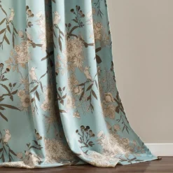 Botanical Garden Light Filtering Window Curtain Panel Set