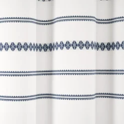 Breezy Chic Tassel Jacquard Recycled Cotton Shower Curtain