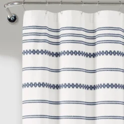Breezy Chic Tassel Jacquard Recycled Cotton Shower Curtain