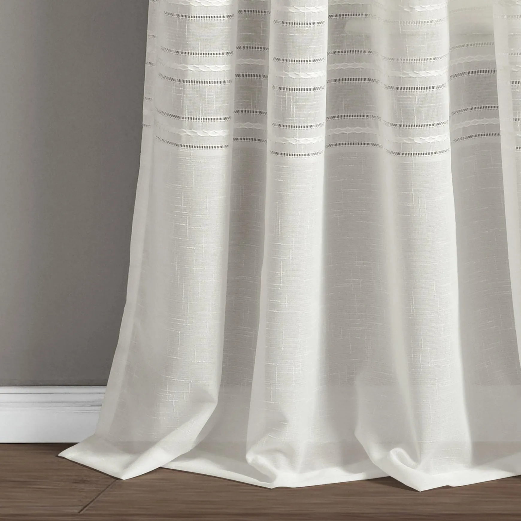 Bridie Grommet Sheer Window Curtain Panel Set
