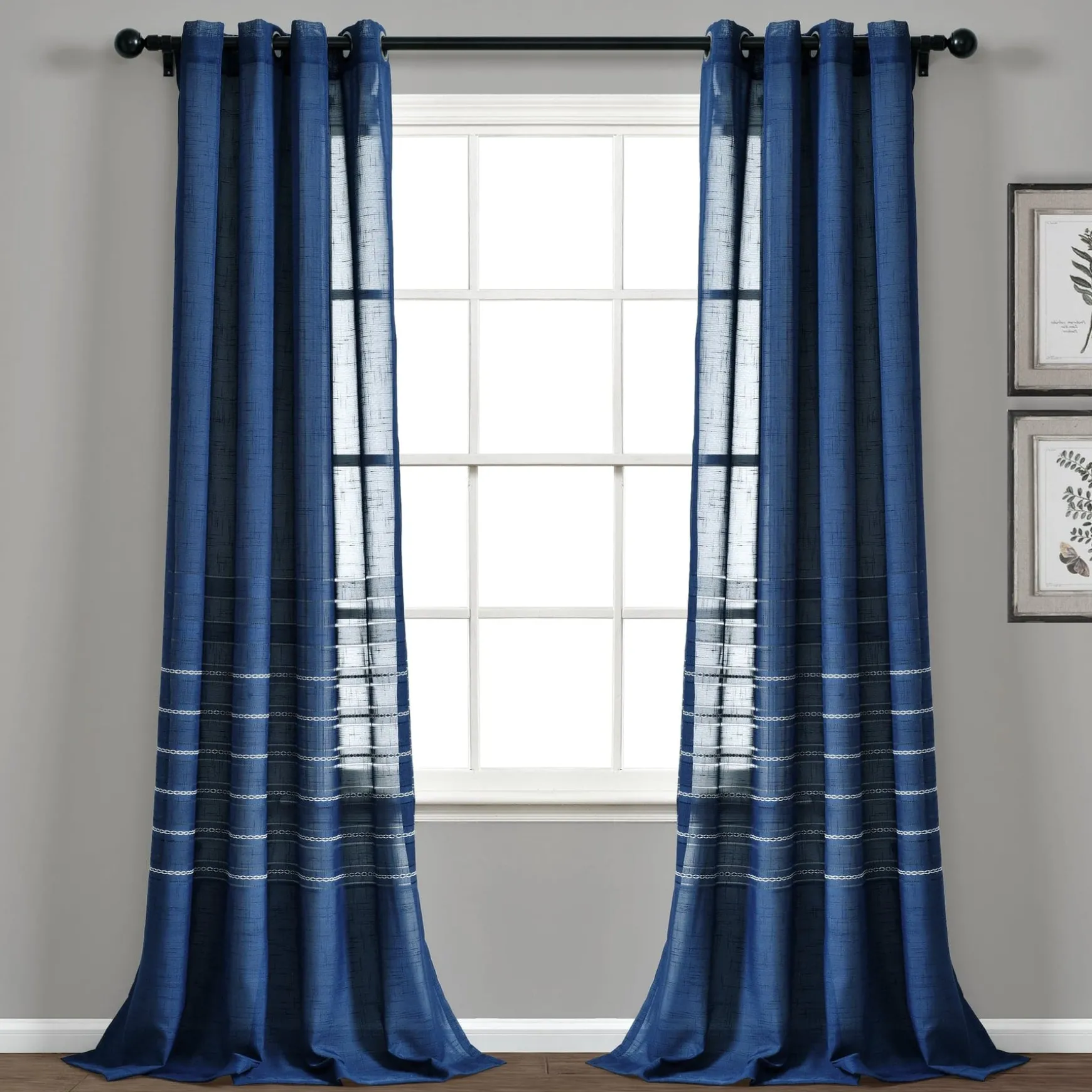Bridie Grommet Sheer Window Curtain Panel Set