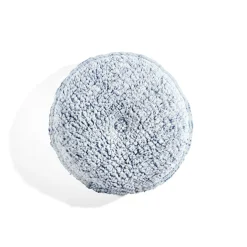Button Soft Sherpa Round Throw Pillow