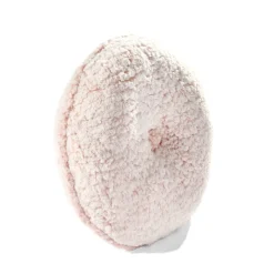 Button Soft Sherpa Round Throw Pillow