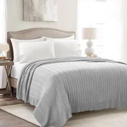 Cable Soft Knitted Blanket/Coverlet