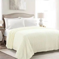 Cable Soft Knitted Blanket/Coverlet
