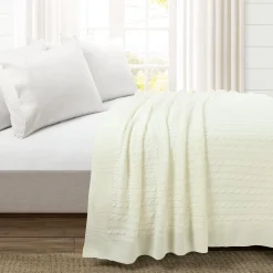 Cable Soft Knitted Blanket/Coverlet