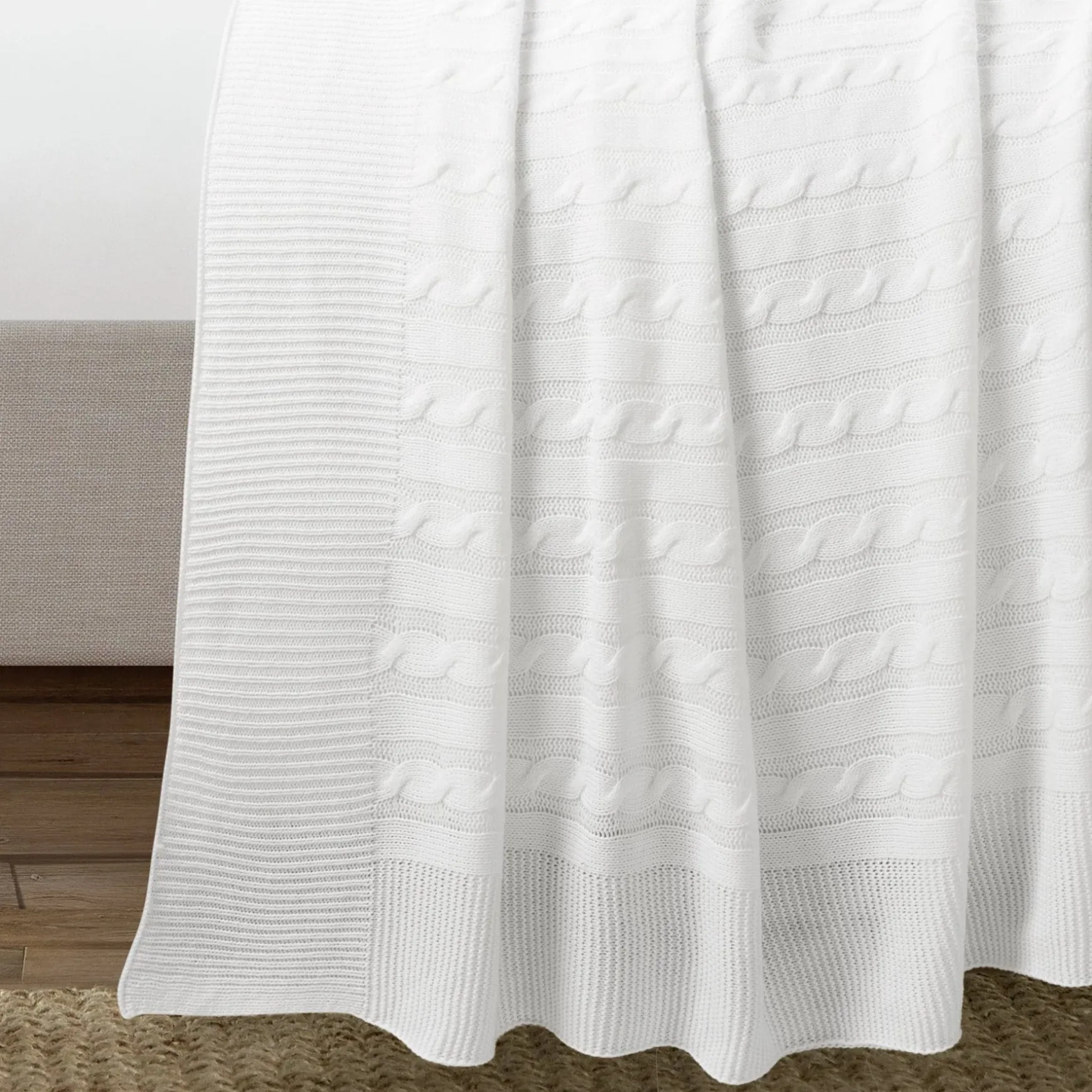 Cable Soft Knitted Blanket/Coverlet