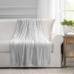 Cable Soft Knitted Throw