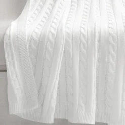 Cable Soft Knitted Throw