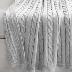 Cable Soft Knitted Throw