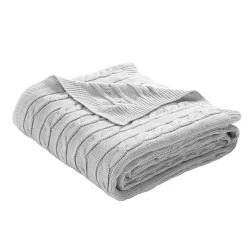 Cable Soft Knitted Throw